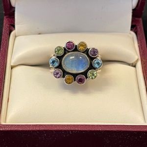 Nicky Butler Moonstone and Gemstone Ring